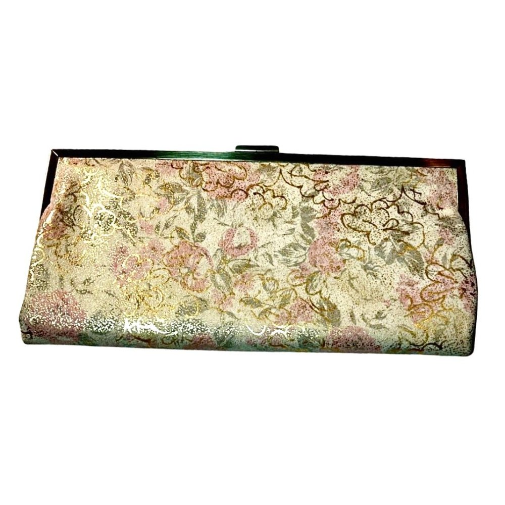 HOBO Golden Metallic Floral Clutch
